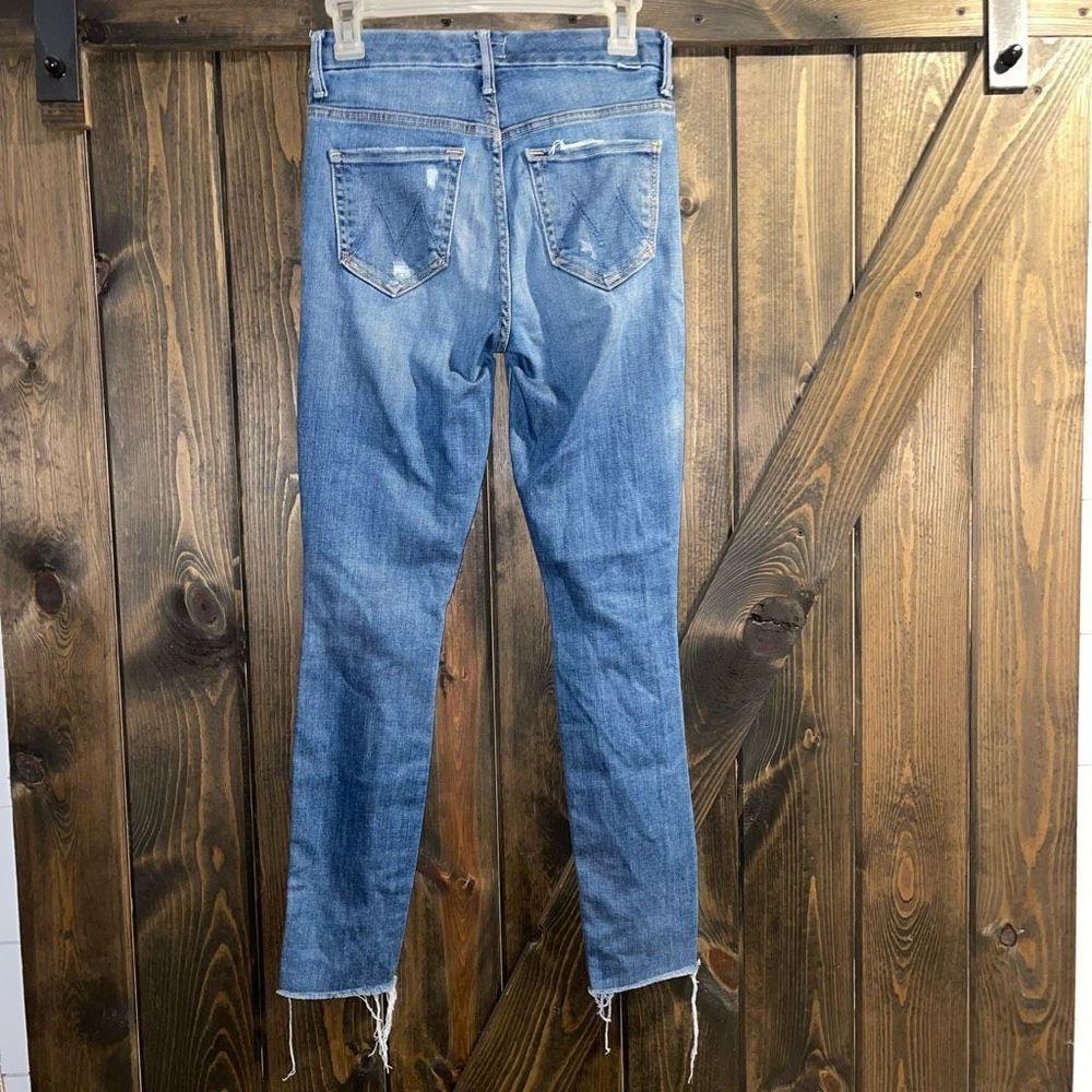 Mother High Waisted Looker Ankle Fray Jeans - Picture 3 of 8